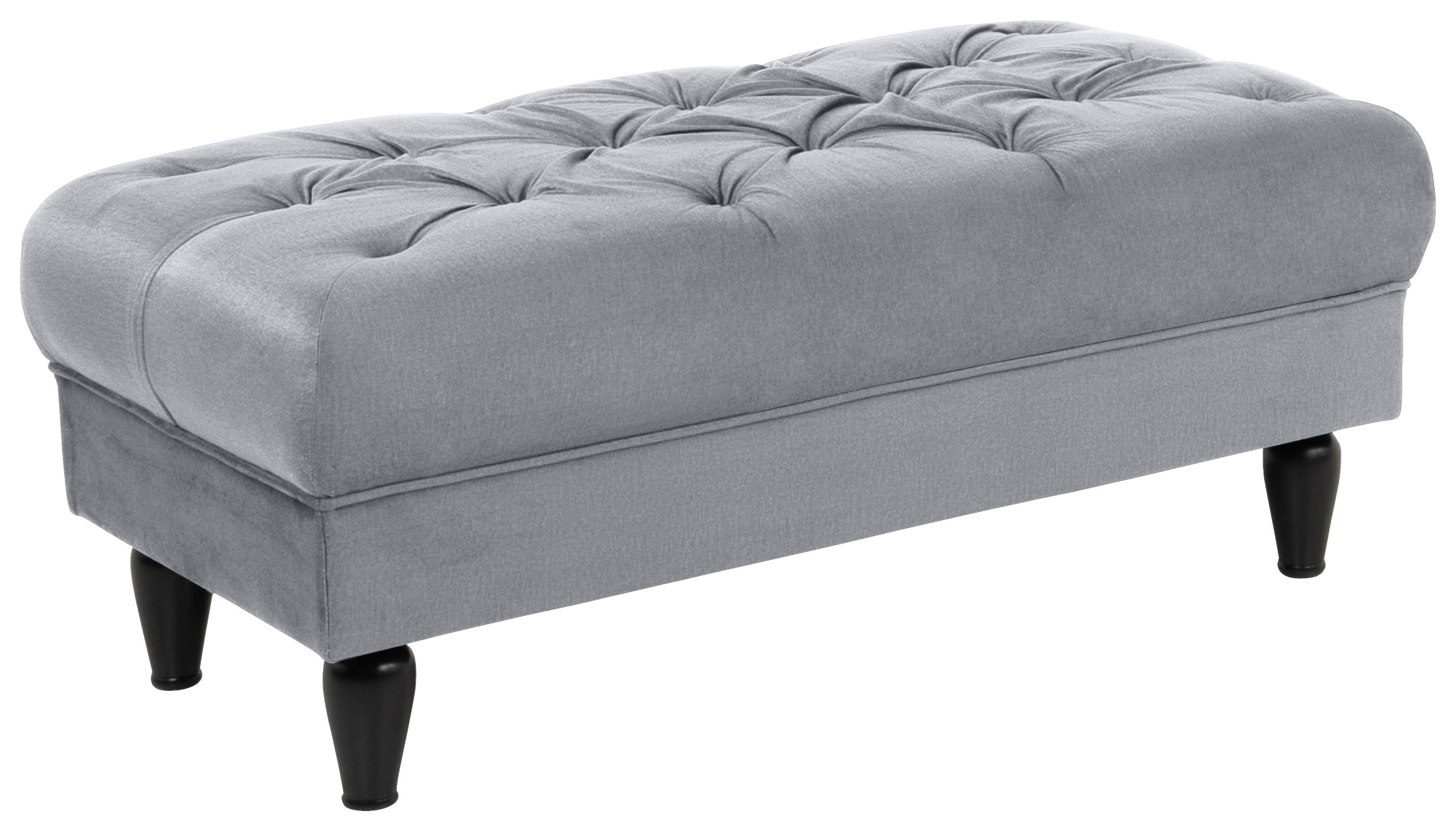 HOCKER CUPIDO - Schwarz/Grau, Design, Textil (110/44/56cm) - MID.YOU