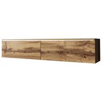 TV-Lowboard Eiche Wotan B: 140 cm Eichefarben - Eiche Wotan/Grau, LIFESTYLE, Holzwerkstoff (140/30/33cm) - P & B