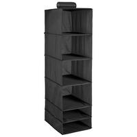 Závesný organizér Unit - sivá, Konventionell, kompozitné drevo/textil (34/45/125cm) - Modern Living