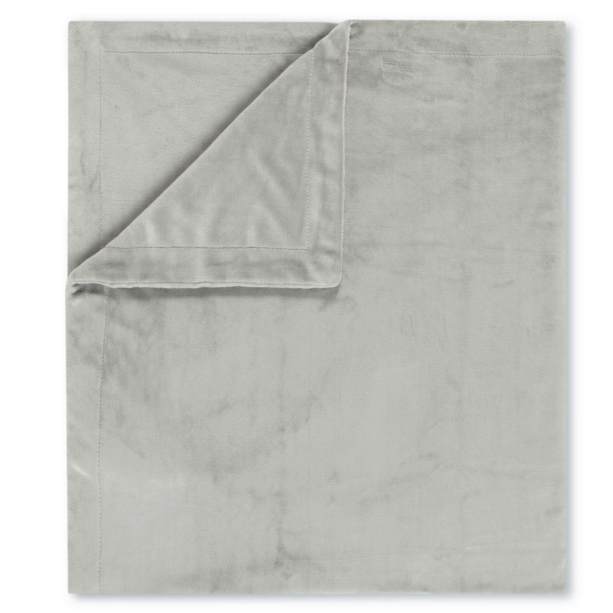PLAID UNI GRAU - Hellgrau/Grau, Basics, Textil (160/180cm)