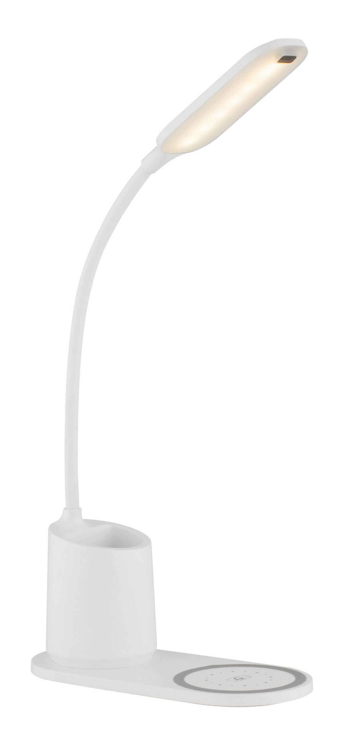 LED-Schreibtischleuchte 58429w - Opal/Weiß, Design, Kunststoff (34/8,5/45cm) - Globo