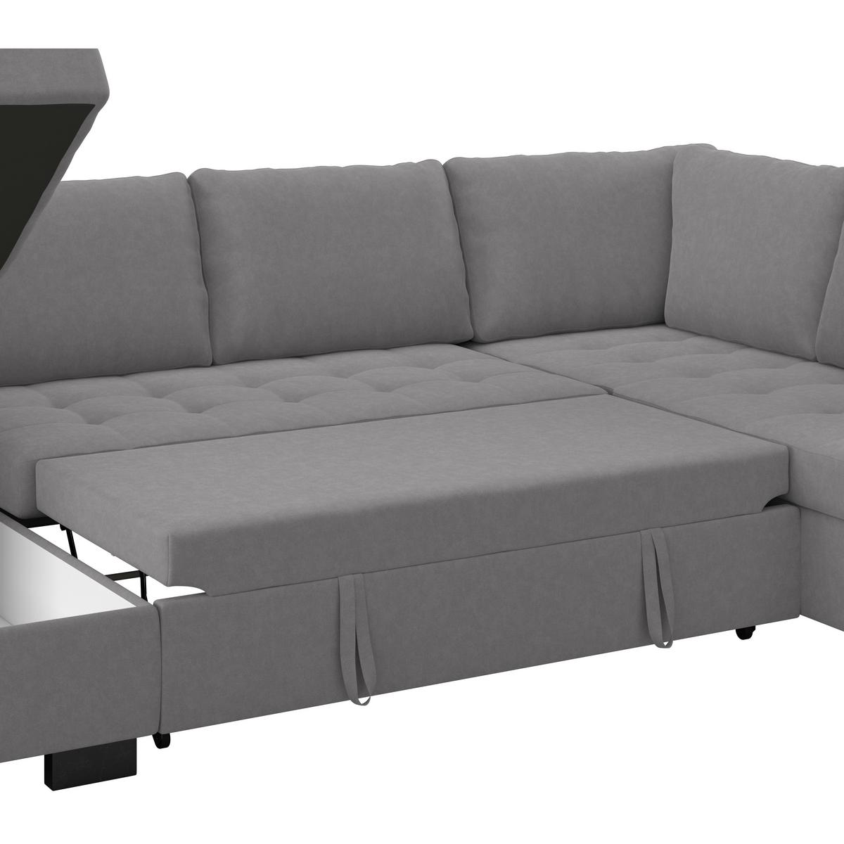 SEDACÍ SOUPRAVA MALTE -BASED- - šedá/černá, Moderní, textil/plast (155/305/178cm) - Based