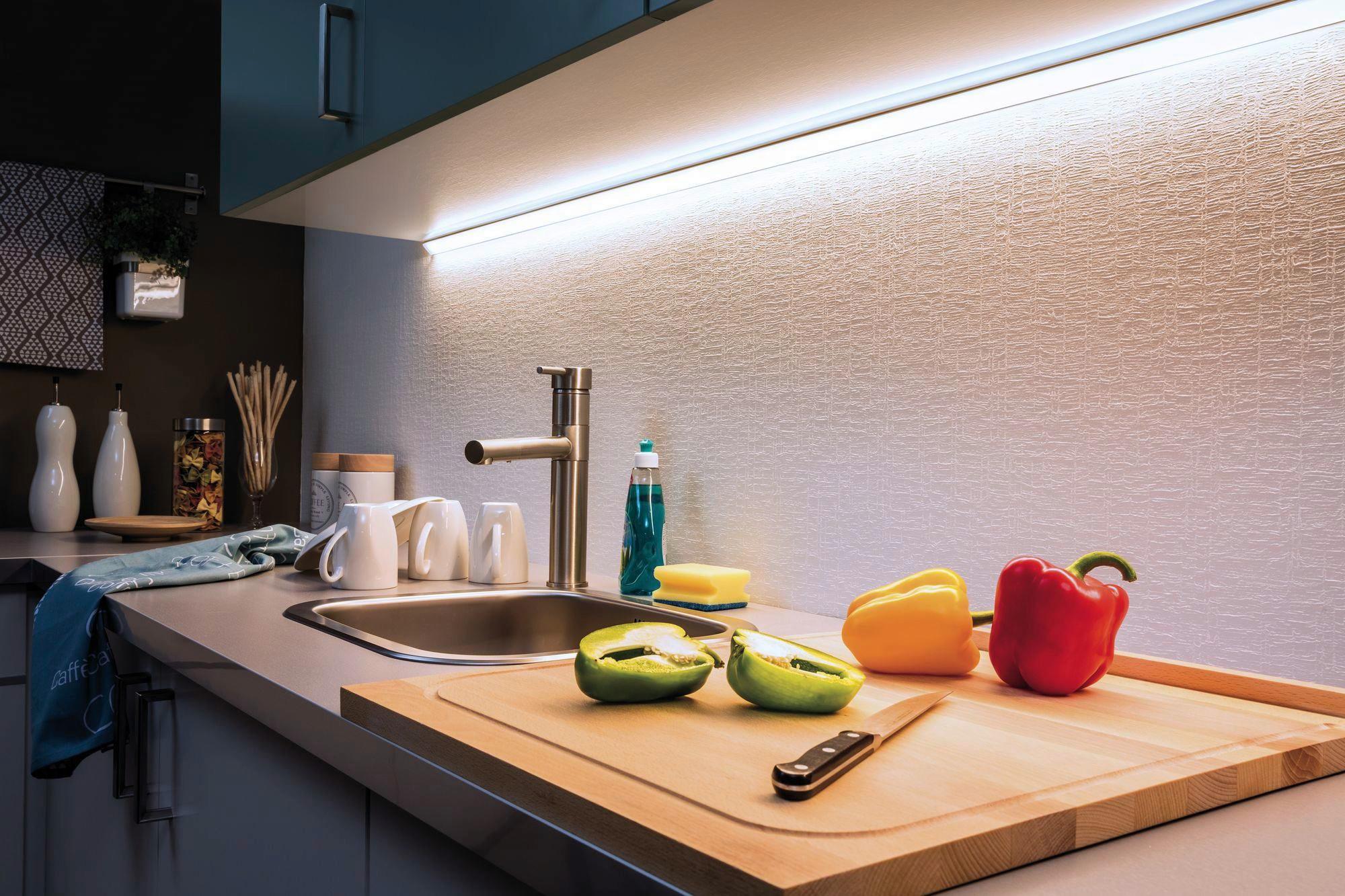 LED-Stripe 250 cm dimmbar - Silberfarben, Basics, Kunststoff (250cm) - Paulmann