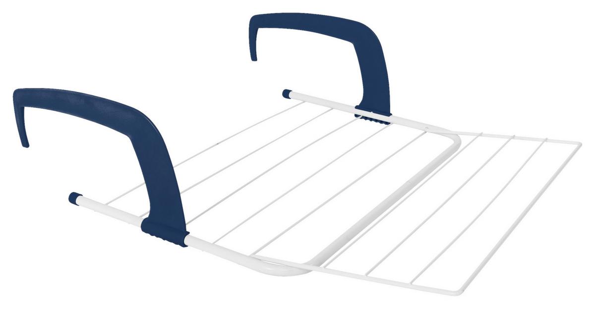 Wäscheständer Rock - Blau/Weiß, KONVENTIONELL, Kunststoff/Metall (51/51/16cm) - Homezone