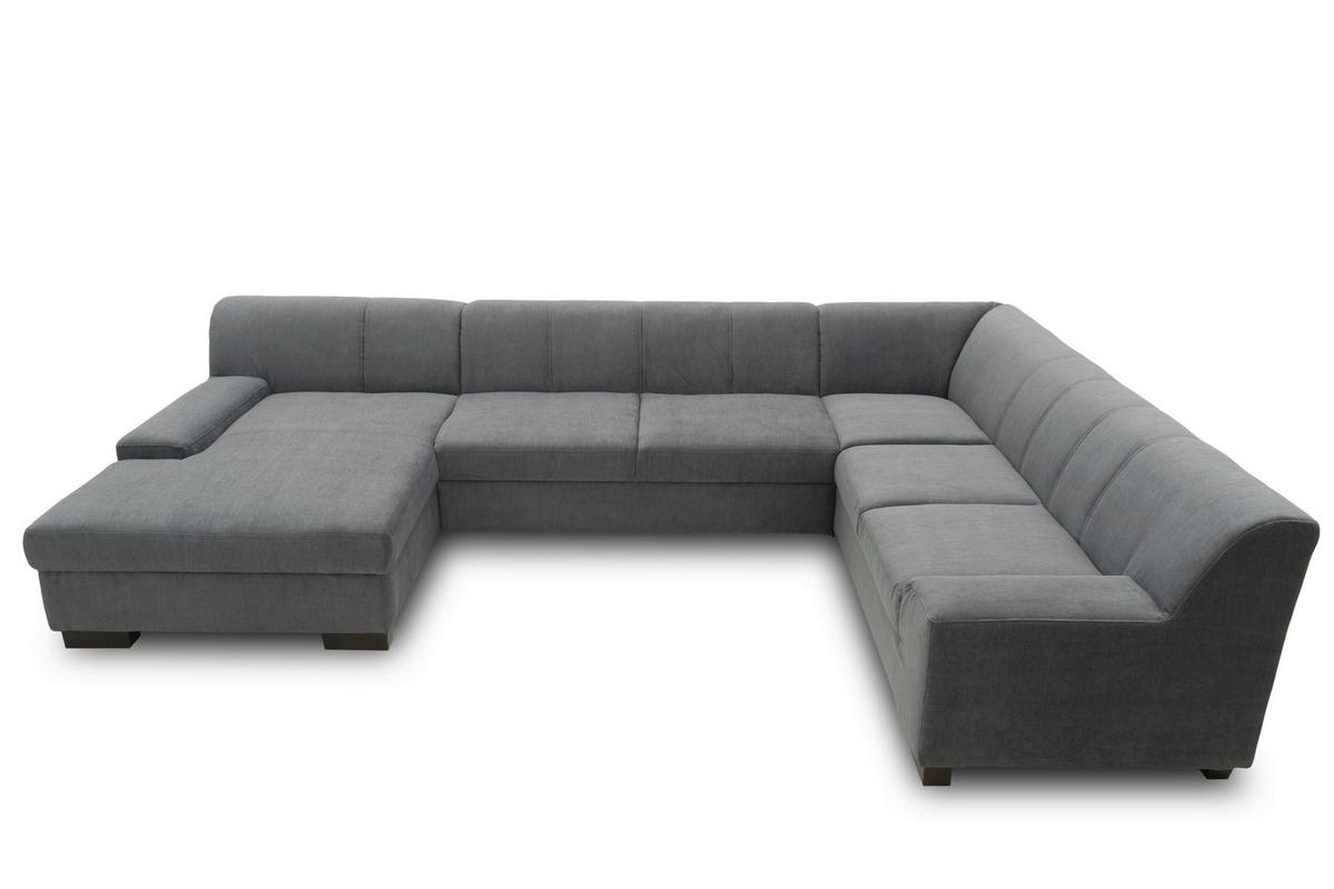 Wohnlandschaft Norma Dunkelgrau Webstoff - Wengefarben/Dunkelgrau, Design, Textil (153/328/212cm) - MID.YOU