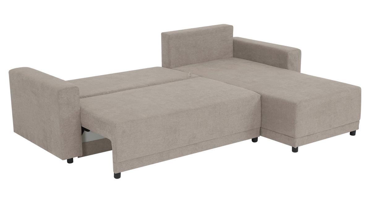 Ecksofa Time Greige S: 178x248 cm - Greige/Schwarz, Design, Textil (178/248cm) - MID.YOU