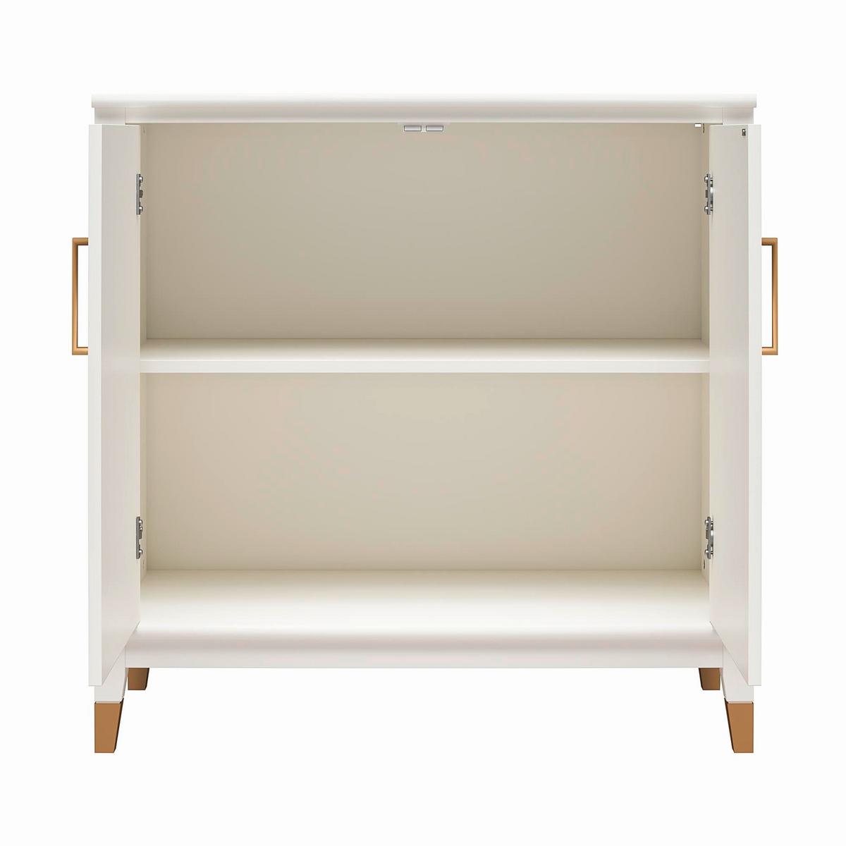Kommode Westerleigh Weiß B: 84 cm - Weiß, Design, Holzwerkstoff/Metall (84/84/40cm) - MID.YOU
