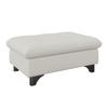 Hocker Gemini Elfenbeinfarbig, B: 108cm - Chromfarben/Creme, KONVENTIONELL, Textil (108/46/108cm)
