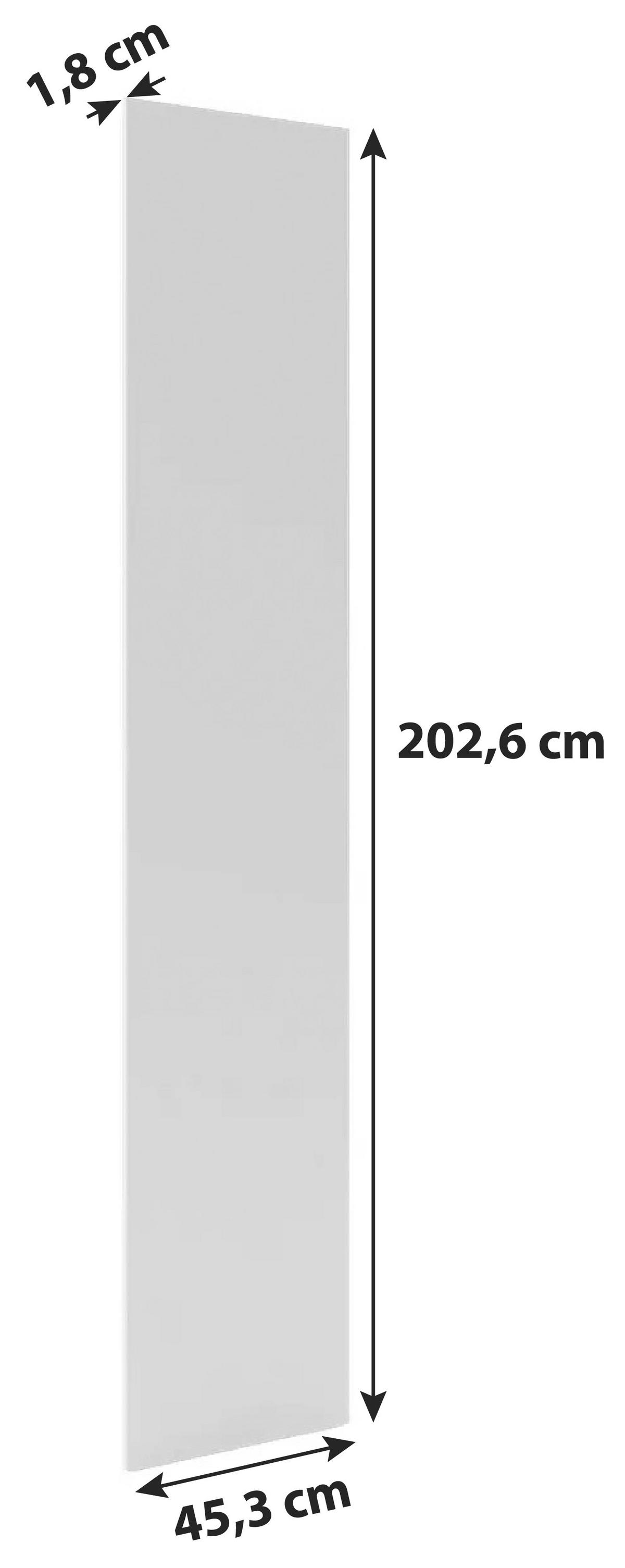 DVEŘE UNIT - vysoce lesklá bílá, Moderní, kompozitní dřevo (45,3/202,6/1,8cm) - Ondega