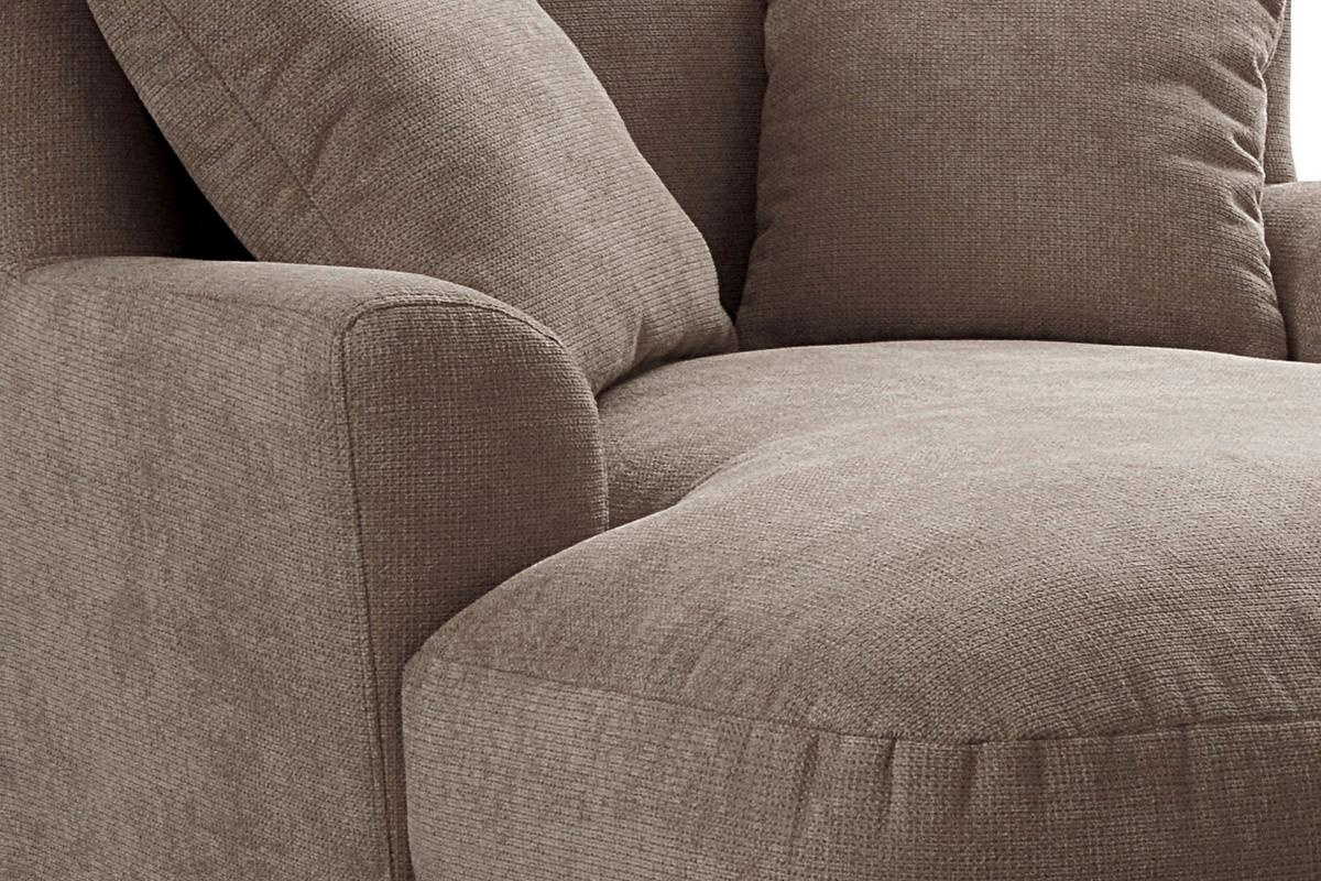 XXXL-Sessel Asado Taupe teilmassiv, B: 109 cm - Taupe/Dunkelbraun, MODERN, Holzwerkstoff/Textil (109/104/145cm) - Sit & More