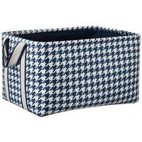 KORB Chiara - Blau/Weiß, KONVENTIONELL, Textil/Metall (40/27/21cm) - Luca Bessoni