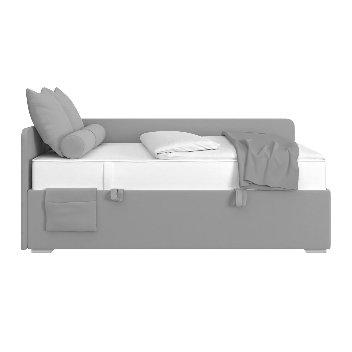 Kárpitozott Ágy Remi 120/200cm - antracit/szürke, Modern, textil/fa (120/200cm)