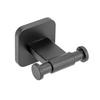 Handtuchhaken Porto Black Schwarz, Wandmontage B: 7 cm - Schwarz, MODERN, Metall (7/5,5/6,5cm) - Wenko