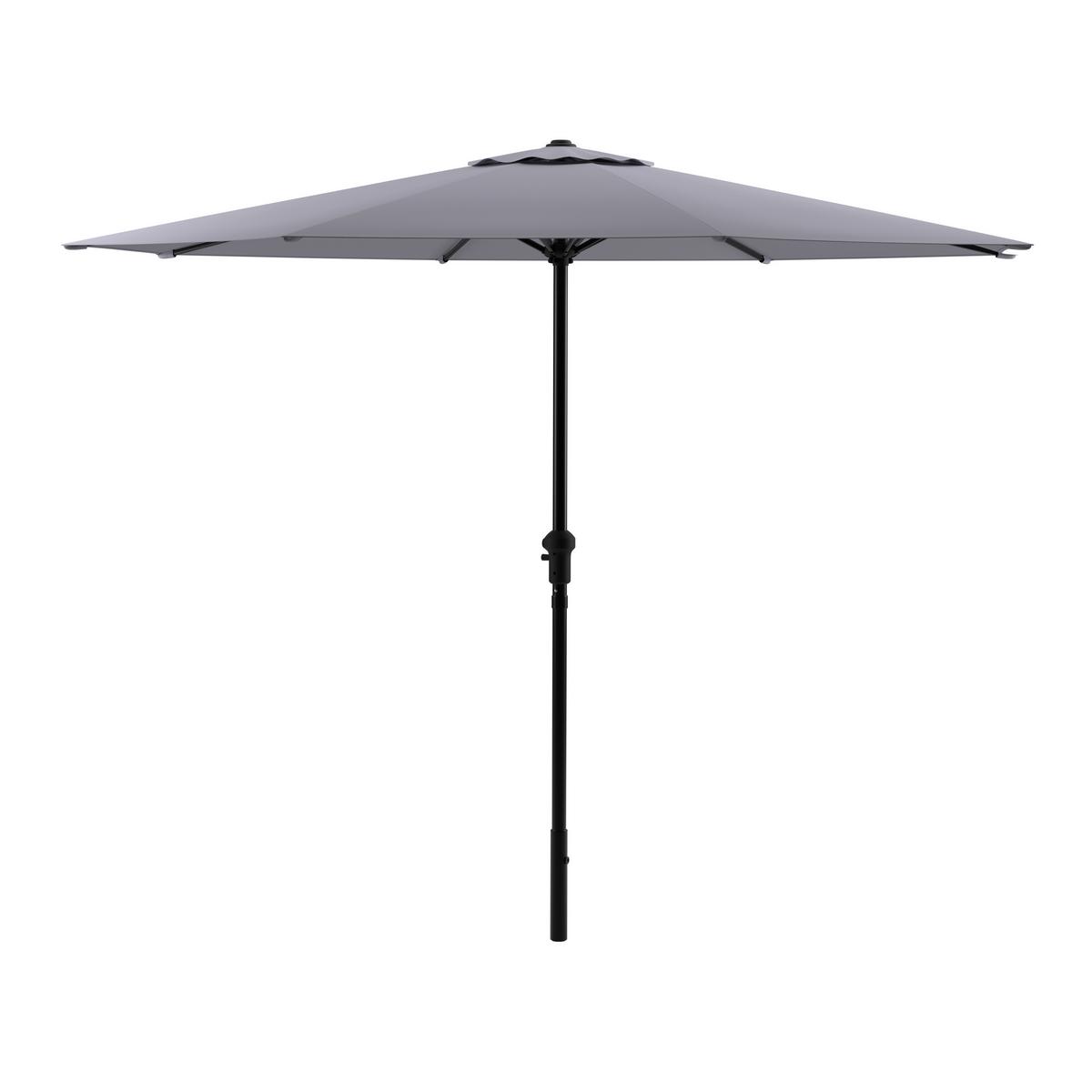 Sonnenschirm Kos D: 234 cm UV-Beständig dunkelgrau - Dunkelgrau/Hellgrau, MODERN, Textil/Metall (234cm) - Beldano