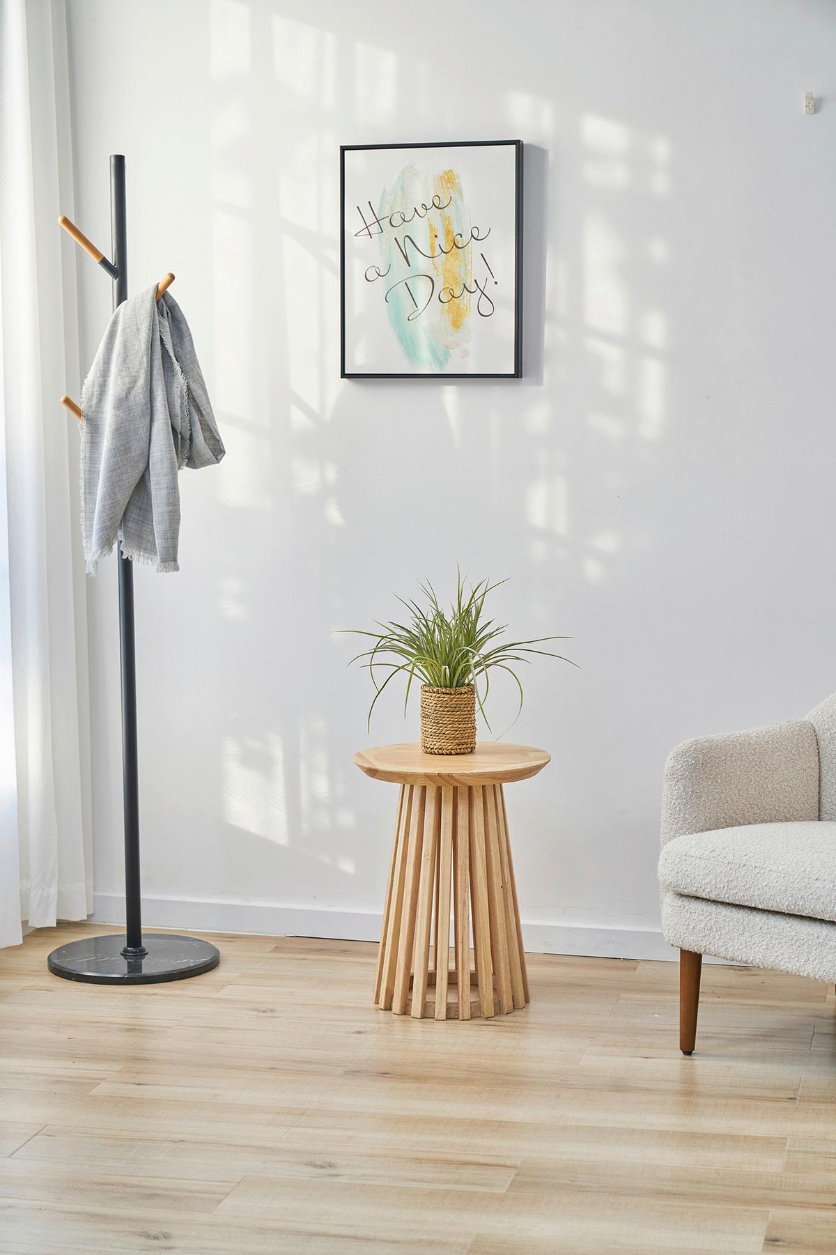 Beistelltisch Naturfarben B: 40 cm - Naturfarben, Design, Holz (40/40/50cm) - MID.YOU