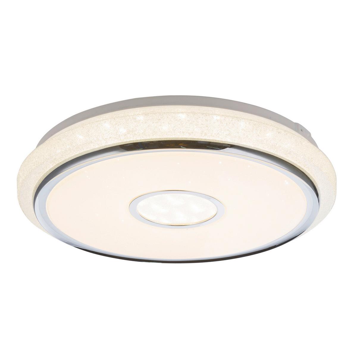Led Mennyezeti Lámpa 48389-40 Dani - krómszínű/fehér, Basics, műanyag (50/9.5cm)
