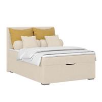 Polsterbett Adria - Chromfarben/Champagner, KONVENTIONELL, Holz/Textil (140/200cm)