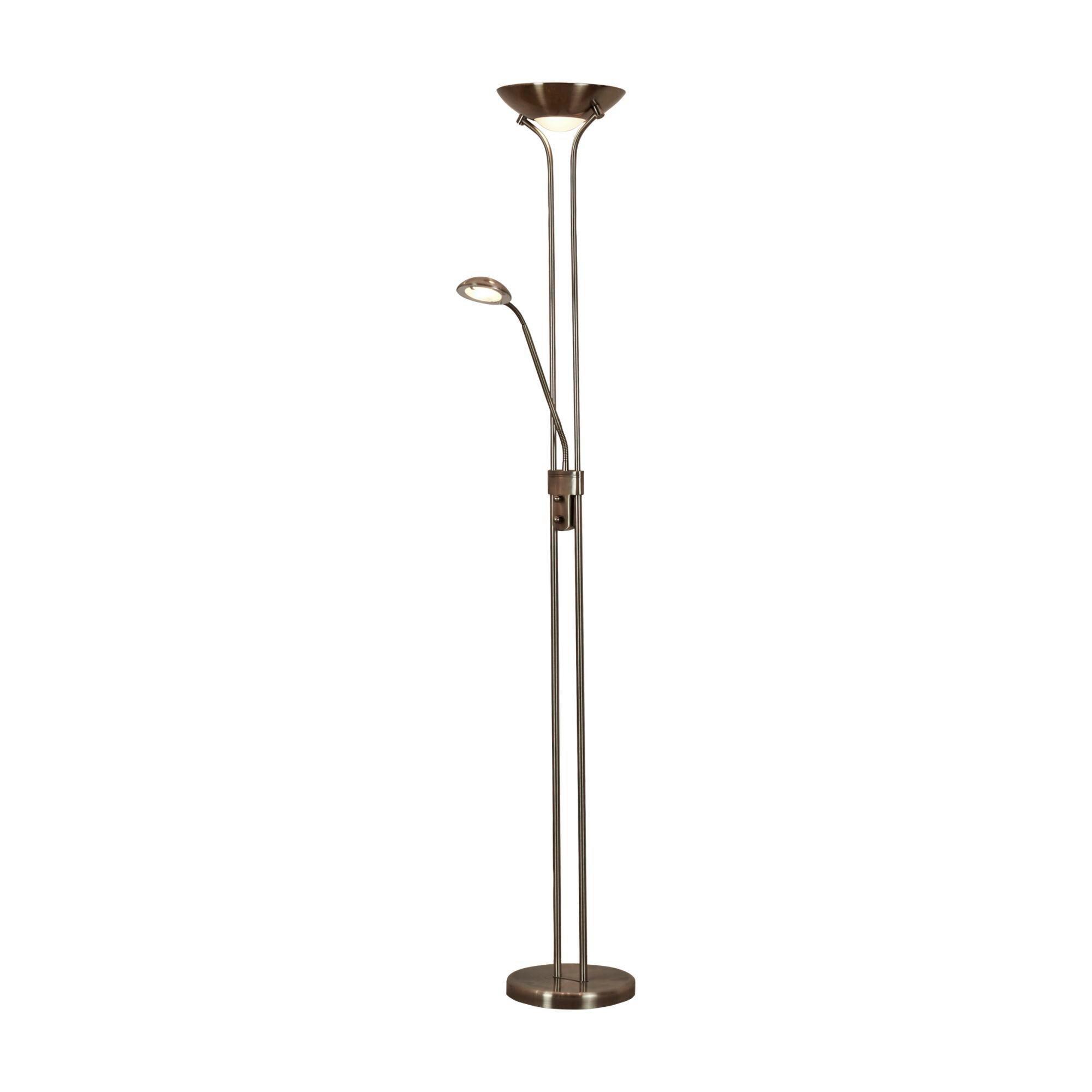 LED-Stehleuchte Eu5430ab - Messingfarben, Basics, Glas/Kunststoff (25.4/180cm)