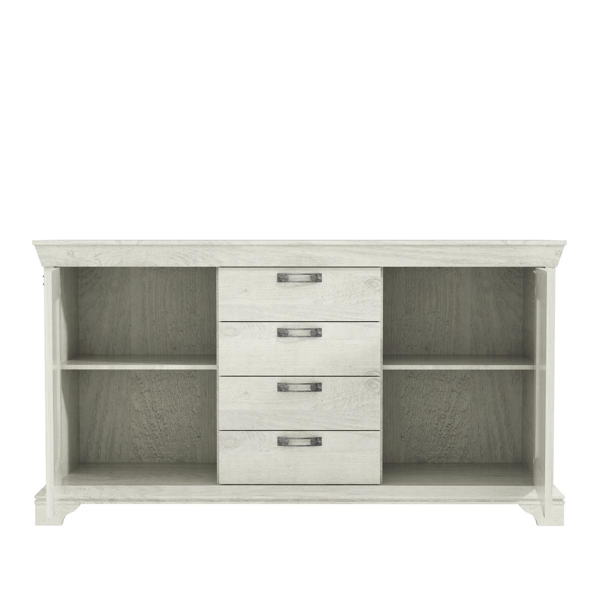 Sideboard B: 178,3 cm Kashmir, Pinienfarben/Weiß - Weiß/Pinienfarben, ROMANTIK / LANDHAUS, Holzwerkstoff/Kunststoff (178,3/95,9/48,2cm) - MID.YOU