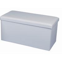 Sitztruhe Seatbox Weiß L: 76 cm Lederlook, mit Stauraum - Weiß, Basics, Kunststoff (76/38/38cm) - Echtwerk