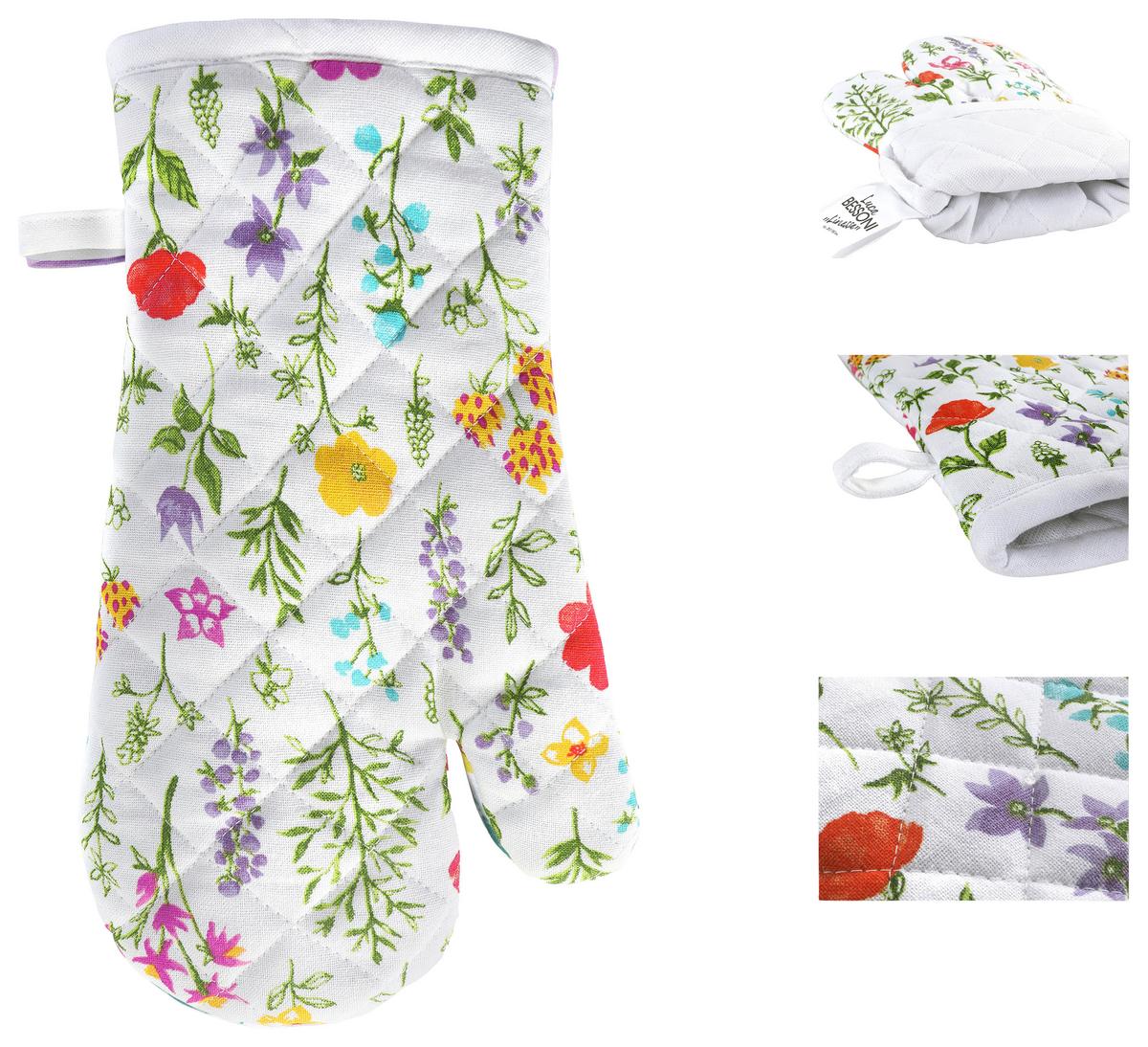 Ofenhandschuh Linessa - Pink/Gelb, MODERN, Textil (31/16cm) - Luca Bessoni