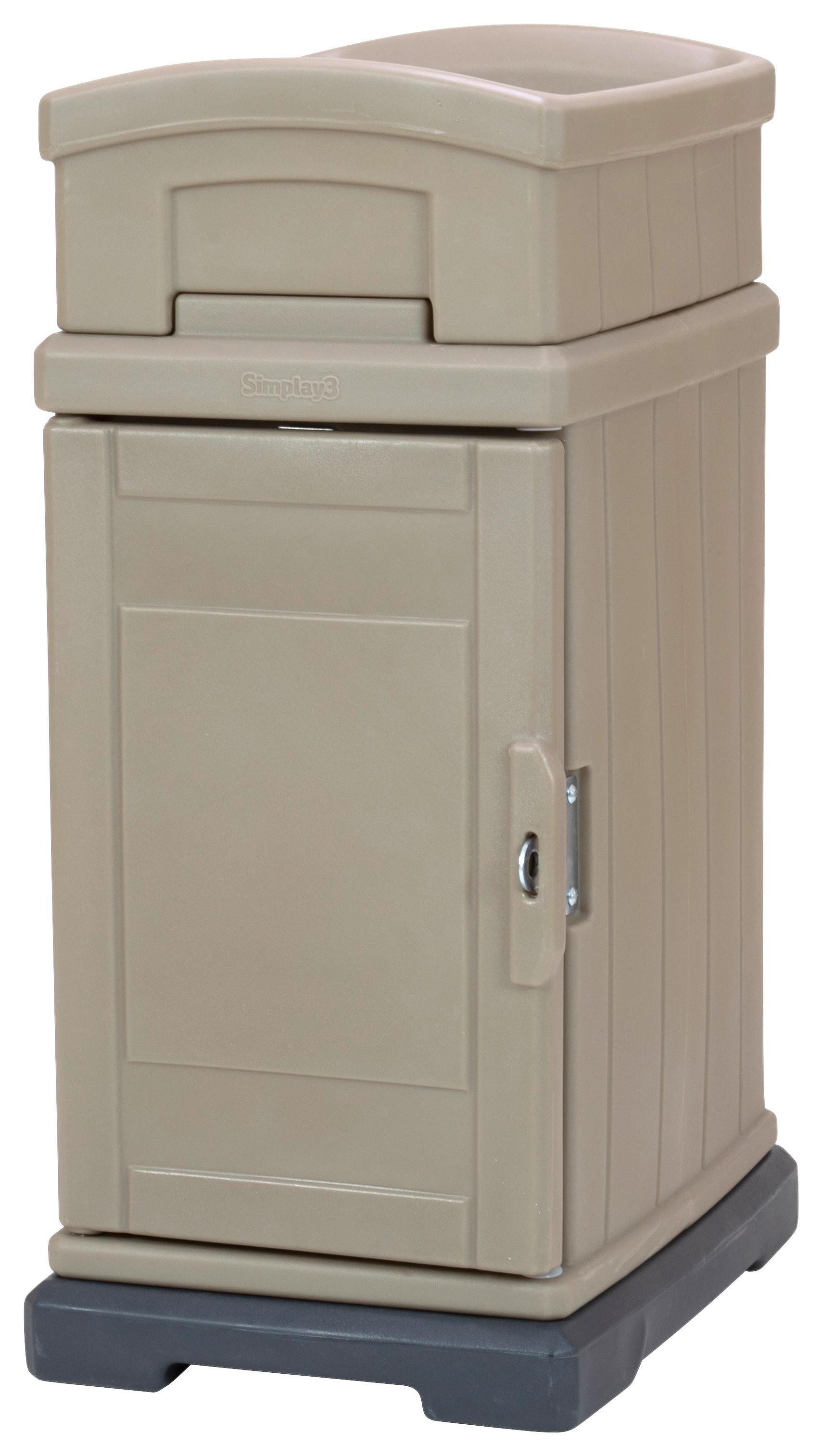 Paketbox mit Pflanzaufsatz Simplay Hide Away H: 98,1 cm - Hellbraun, Basics, Kunststoff (56,5/42,5/98,1cm)
