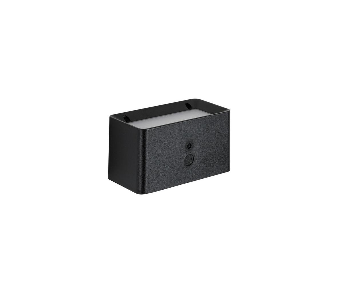 NÁSTĚNNÉ LED SVÍTIDLO TILOU - černá, Moderní, kov/plast (12/6,6/6,5cm) - Mömax