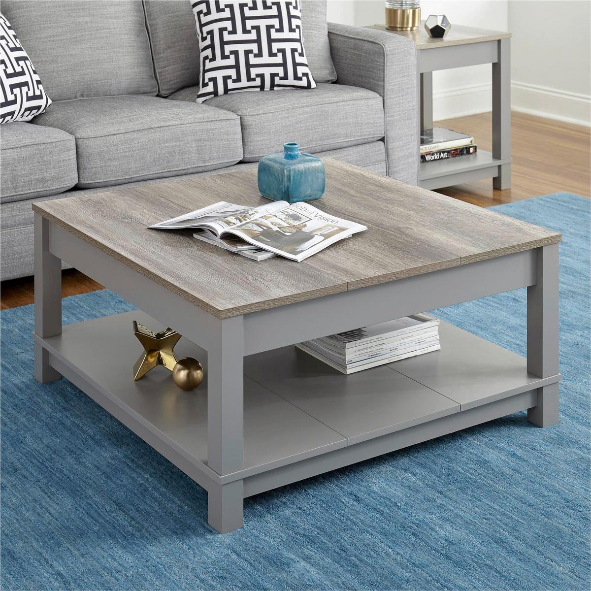 Couchtisch Carver Grau/ Naturfarben B: 89 Cm - Naturfarben/Grau, Design, Holzwerkstoff (89/43/89cm) - MID.YOU