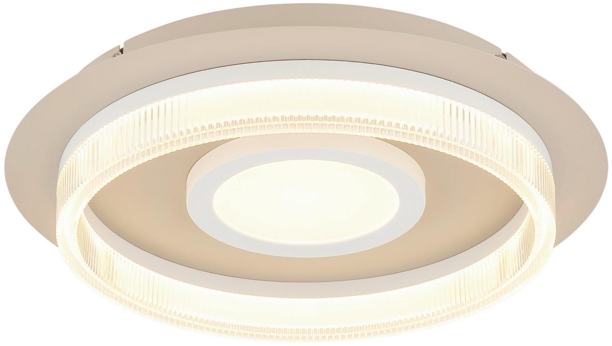 Led Mennyezeti Lámpa Charlen - áttetsző/homokszínű, Basics, műanyag/fém (40/8,5cm) - Luca Bessoni