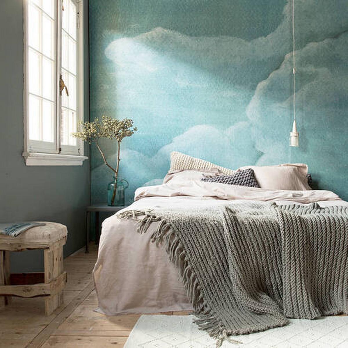 Fototapete Cloud - Blau, Trend, Papier/Kunststoff (318/300cm)