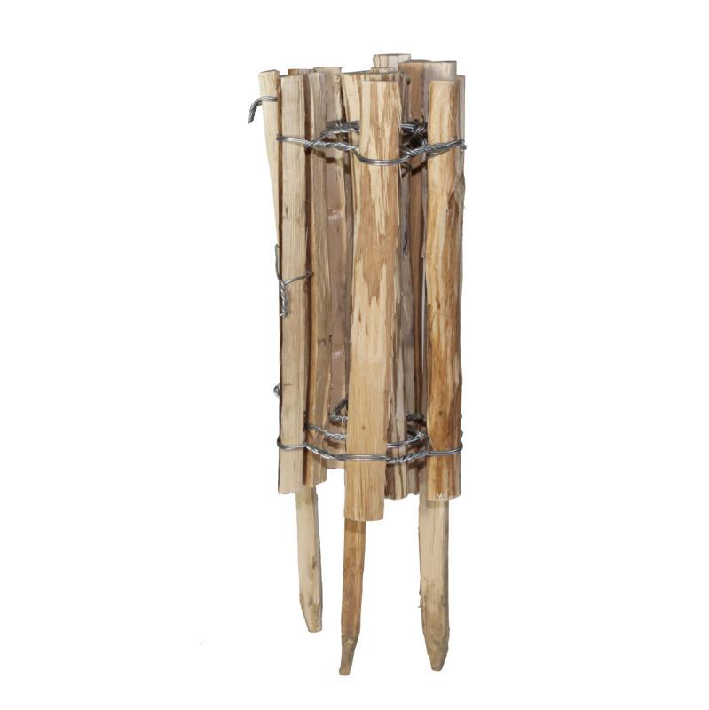 Beeteinfassung Staketenzaun 120x33-50 cm Holz Naturf. - Naturfarben, Basics, Holz (120/33/50cm)