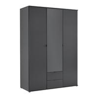 SKRIŇA S OTOČNÝMI DVERAMI AVILA - sivá, Konventionell, kov/kompozitné drevo (136/194/53cm)
