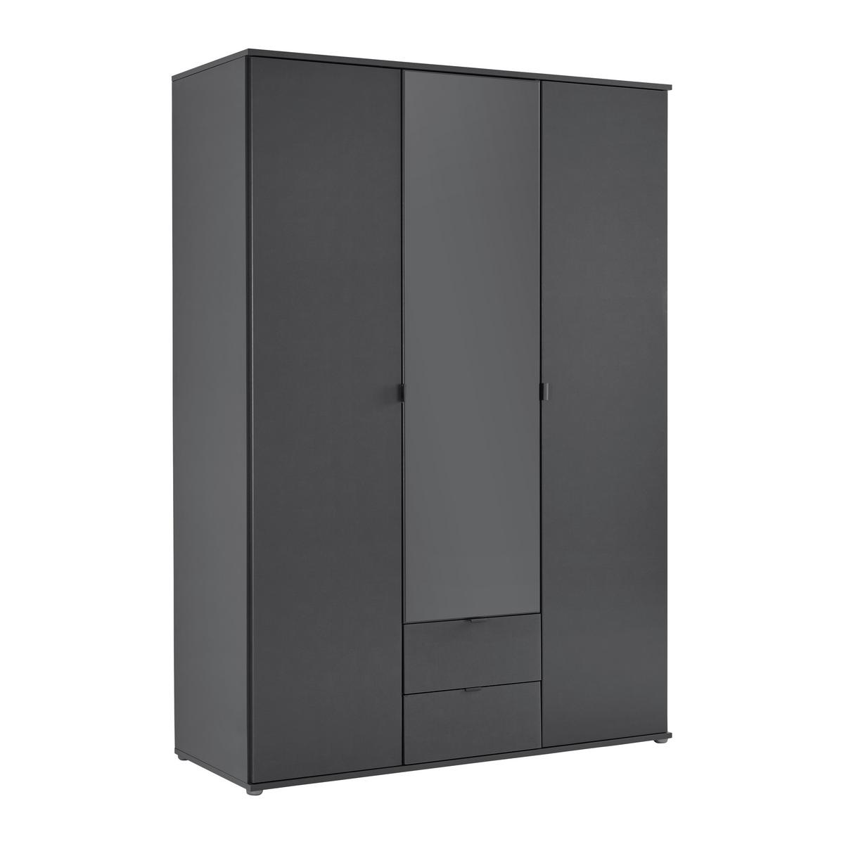 SKRIŇA S OTOČNÝMI DVERAMI AVILA - sivá, Konventionell, kov/kompozitné drevo (136/194/53cm)