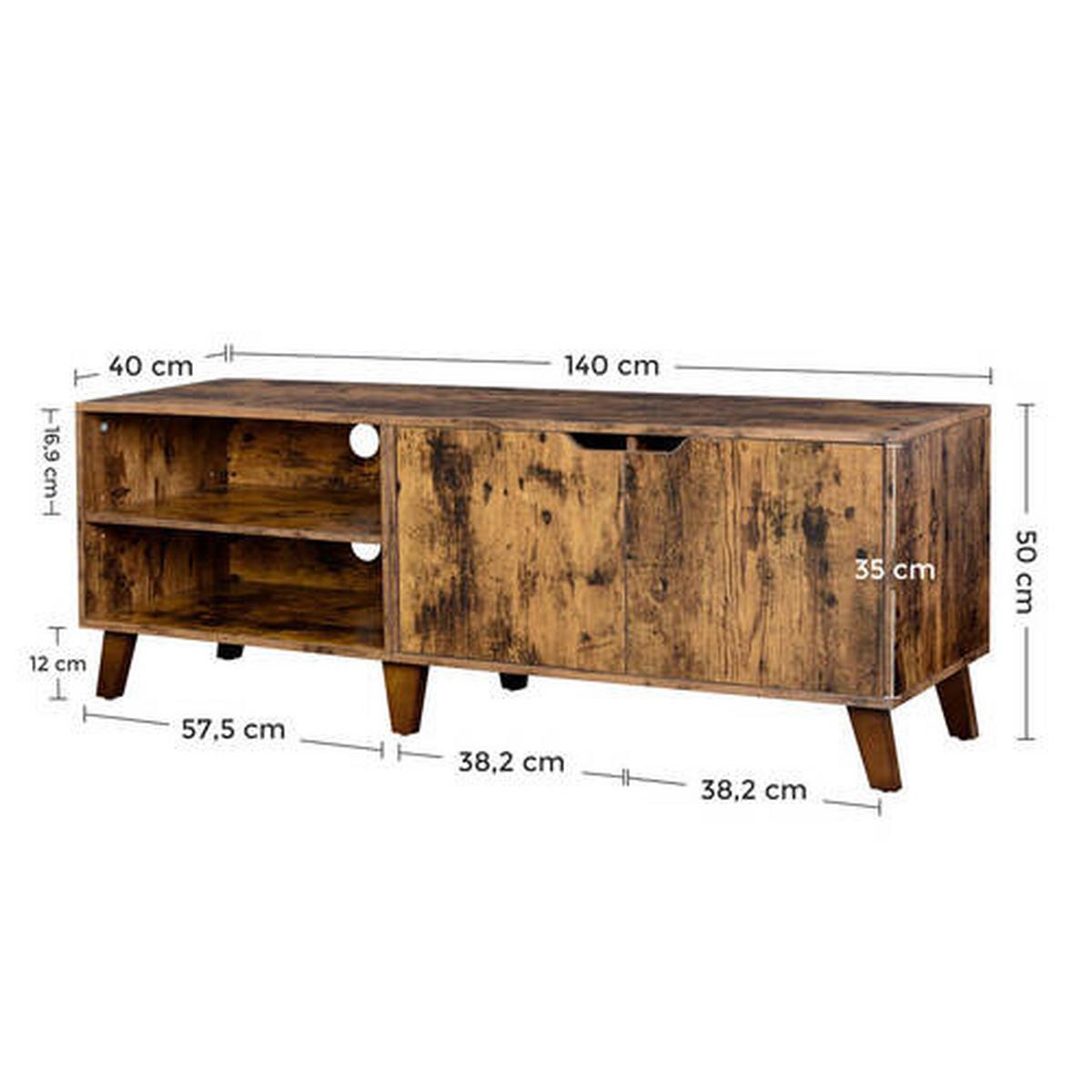 Lowboard Lowboard B: 140 Cm Braun - Braun, Trend, Holzwerkstoff (140/45/40cm) - Boxxx