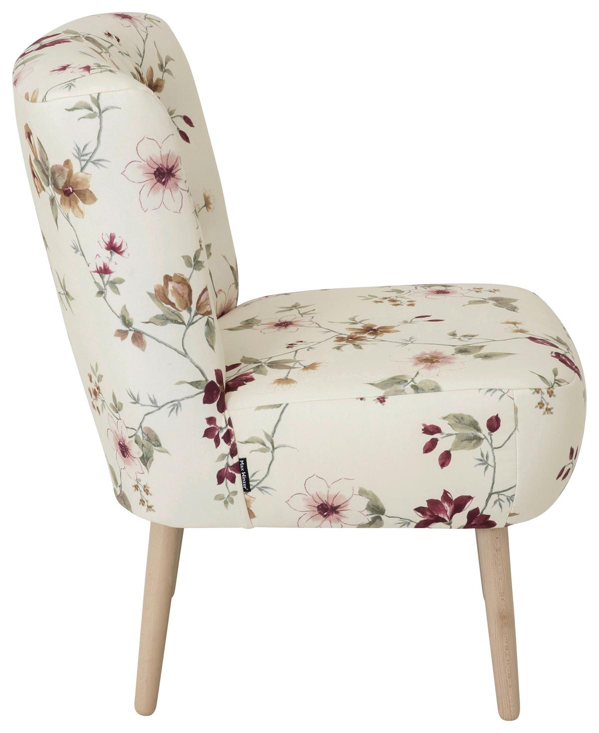 Sessel Fiona - Buchefarben/Weiß, Design, Textil (58/78/68cm) - Max Winzer