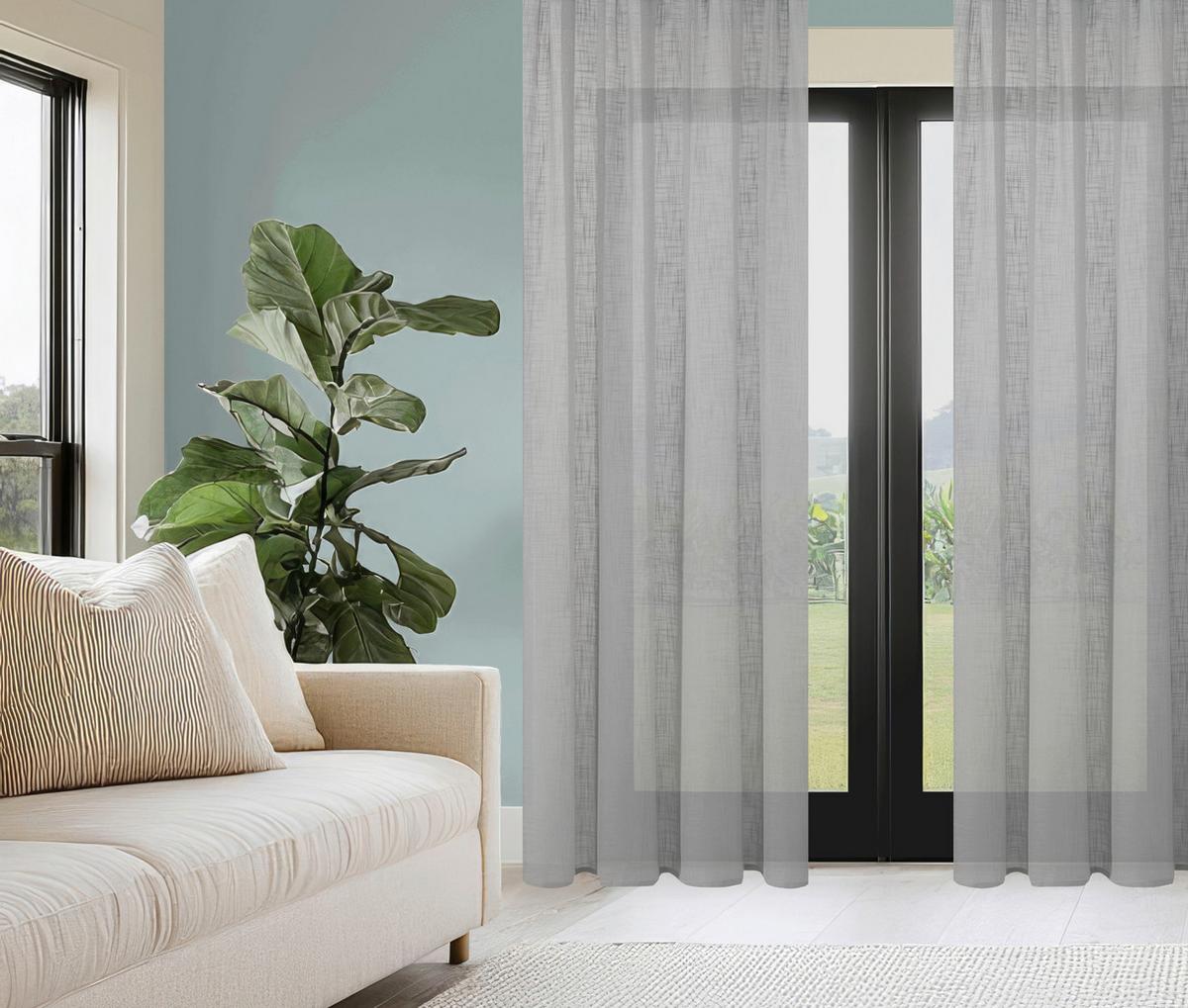 Ösenvorhang Softy - Grau, Basics, Textil (140/225cm) - Schmidt W. Gmbh