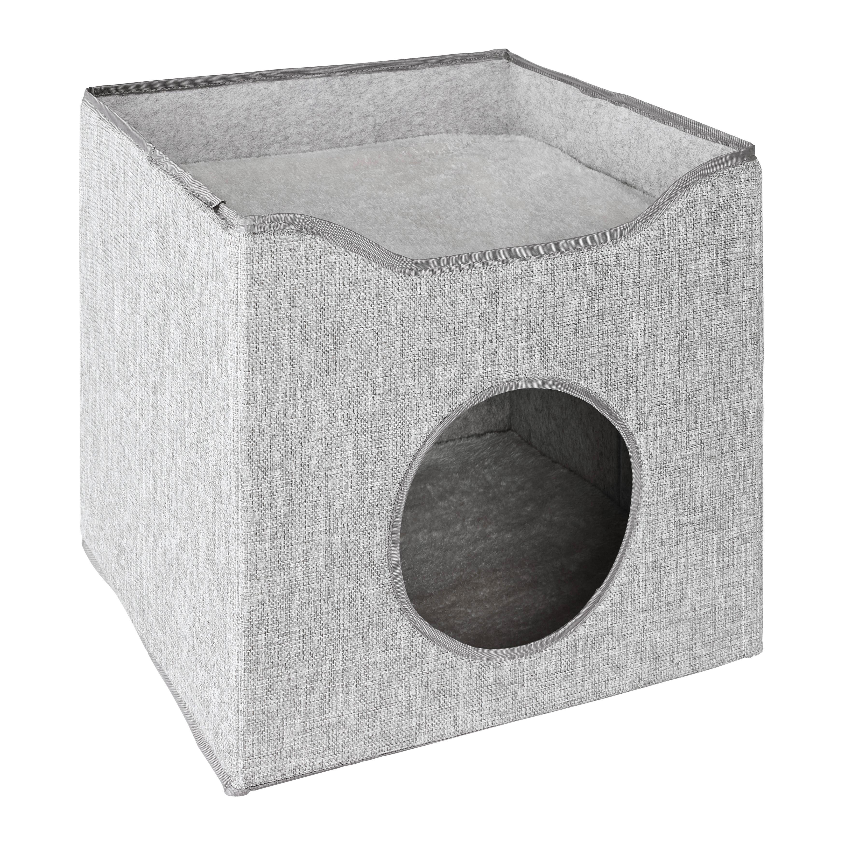 Pohovka pro kočku MEOW MEOW - šedá, Konvenční, kompozitní dřevo/textil (40/40/37cm) - Mömax