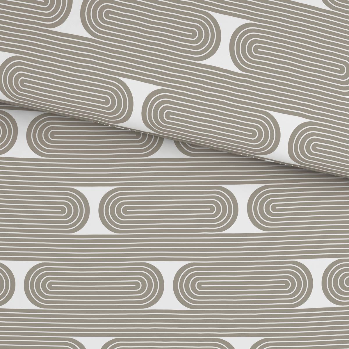 POVLEČENÍ RETRO - bílá/šedavě hnědá, Moderní, textil (140/200cm) - Mömax