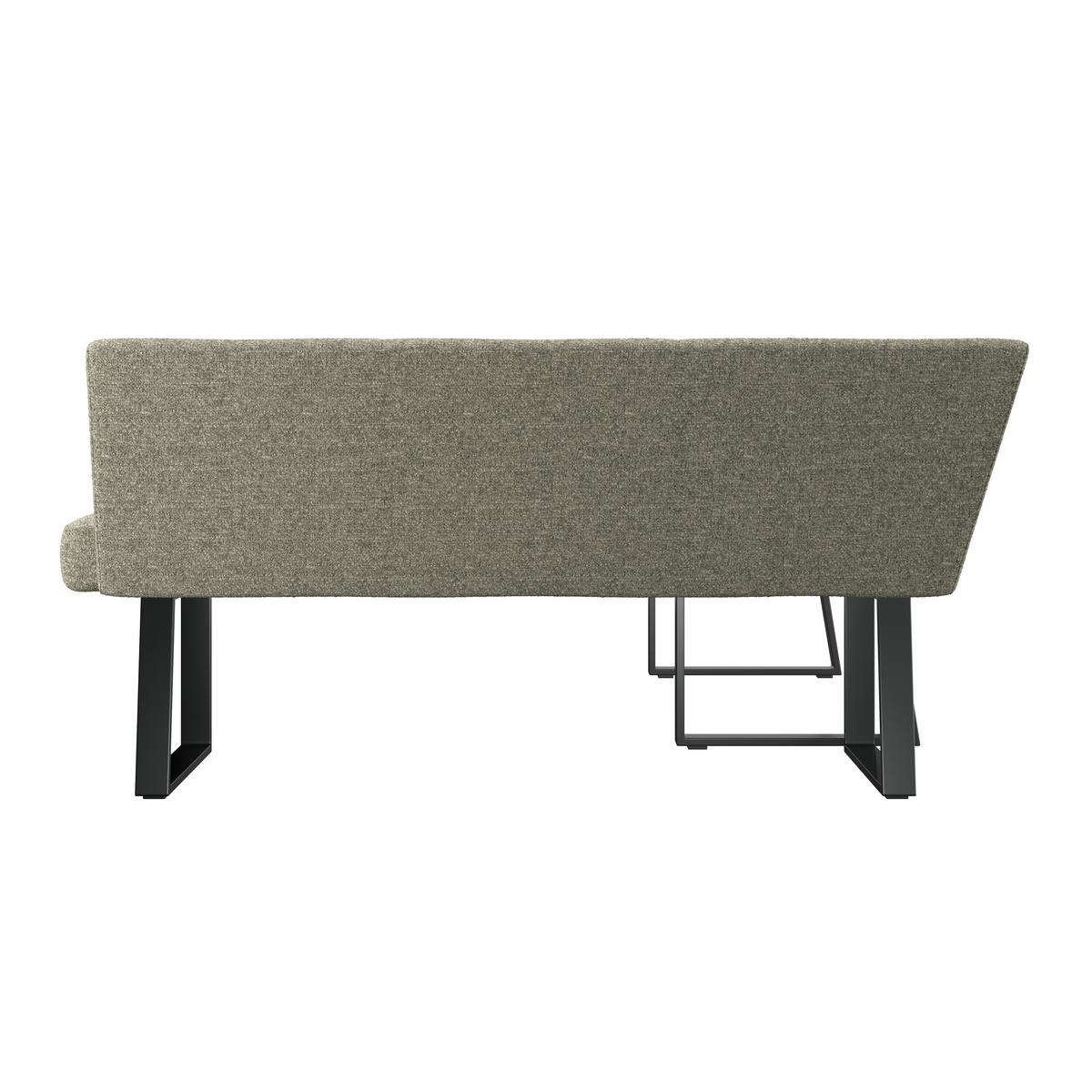 Eckbank Grün/Metallbeine Terri 190x150 cm - Schwarz/Grün, MODERN, Textil/Metall (190/150cm) - MID.YOU