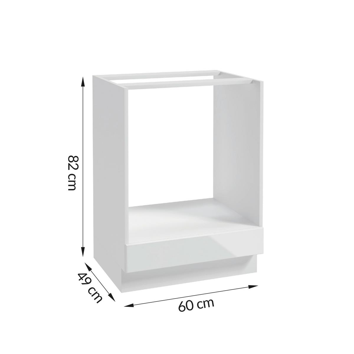 Küchenleerblock Parma - Weiß Hochglanz/Weiß, Design, Holzwerkstoff (204cm) - MID.YOU