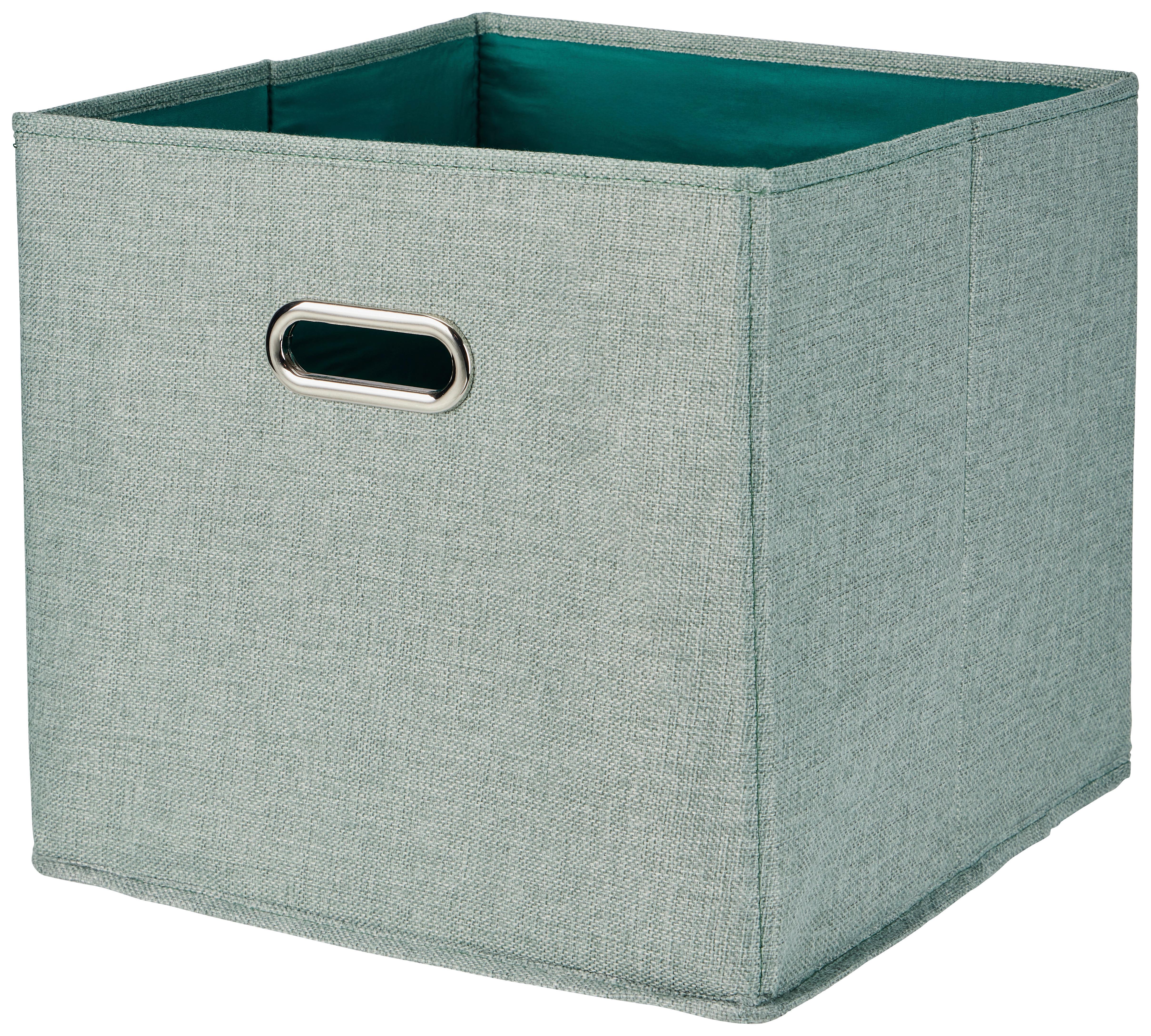 Faltbox Martin - Grün, Basics, Papier/Textil (33/32/33cm) - James Wood