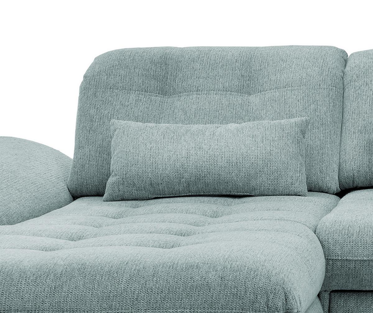 Ecksofa mit Bettkasten Rigatti Blau S: 184x314 cm - Chromfarben/Blau, MODERN, Textil (184/314cm) - Livetastic