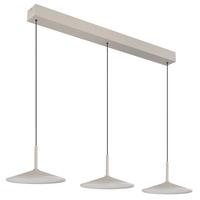 LED-HÄNGELEUCHTE 15635SA-3H  LAMPONE - Sandfarben/Opal, Design, Kunststoff/Metall (95/25/180cm) - Globo