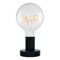 Tischleuchte, E27, 1,8w 1906 Letter Tbl Love 1.2w E27 - Schwarz, Basics, Metall (12,5/23,1cm) - Ledvance