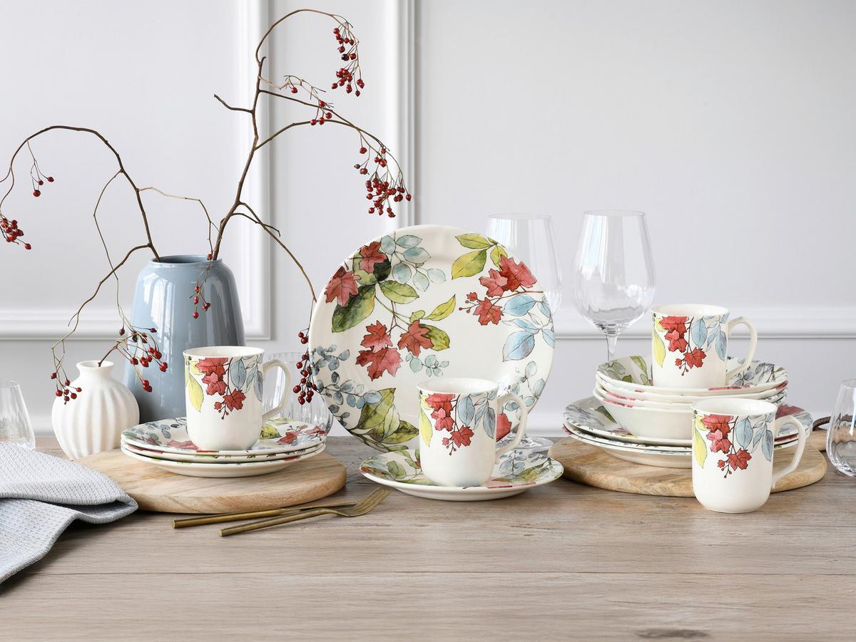 Kombiservice Keramik 4 Personen Geschirr Set - Multicolor, Keramik (33/31/31cm) - Creatable
