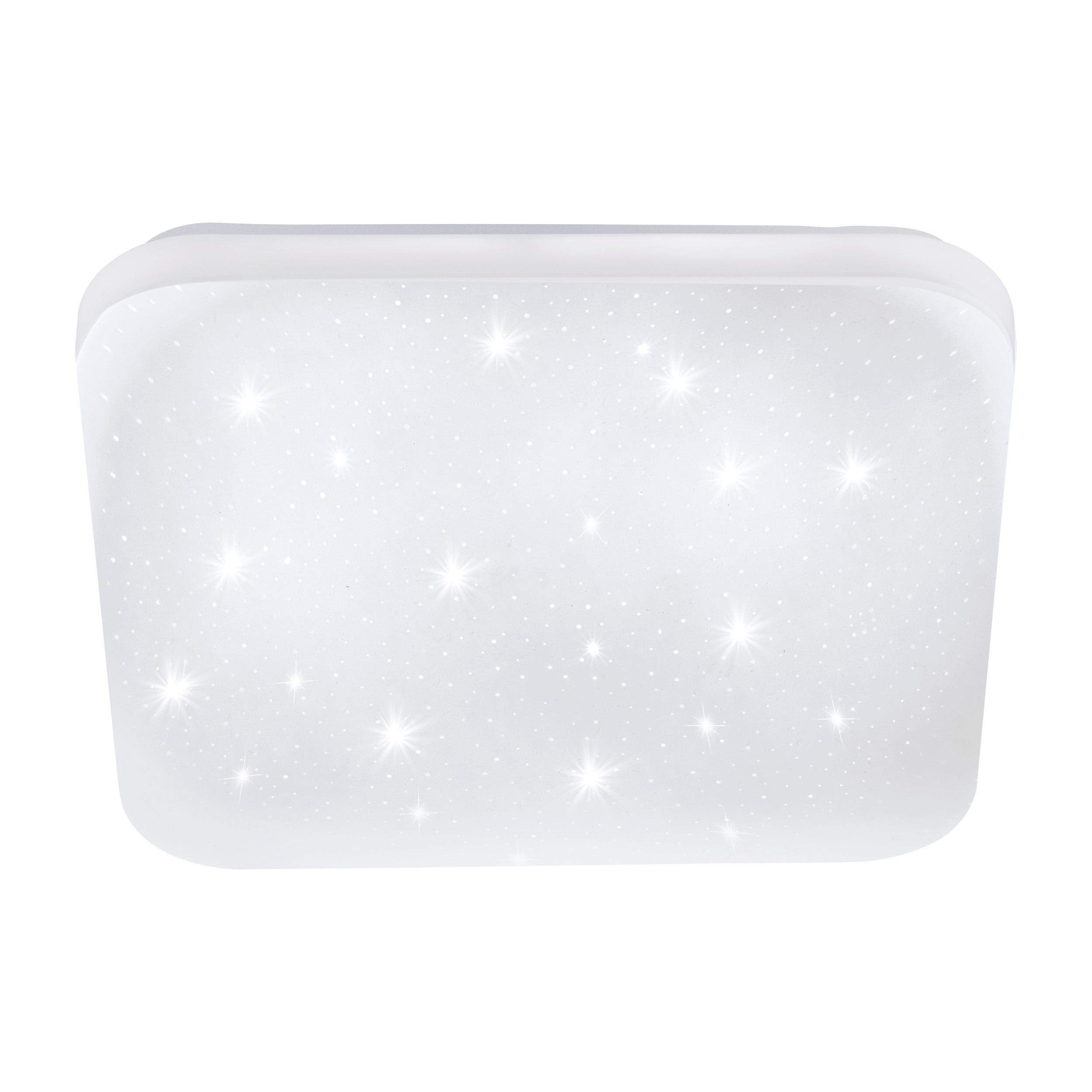 LED-Deckenleuchte Frania-S L: 33 cm mit Sternenhimmel - Weiß, MODERN, Kunststoff/Metall (33/33/7cm)