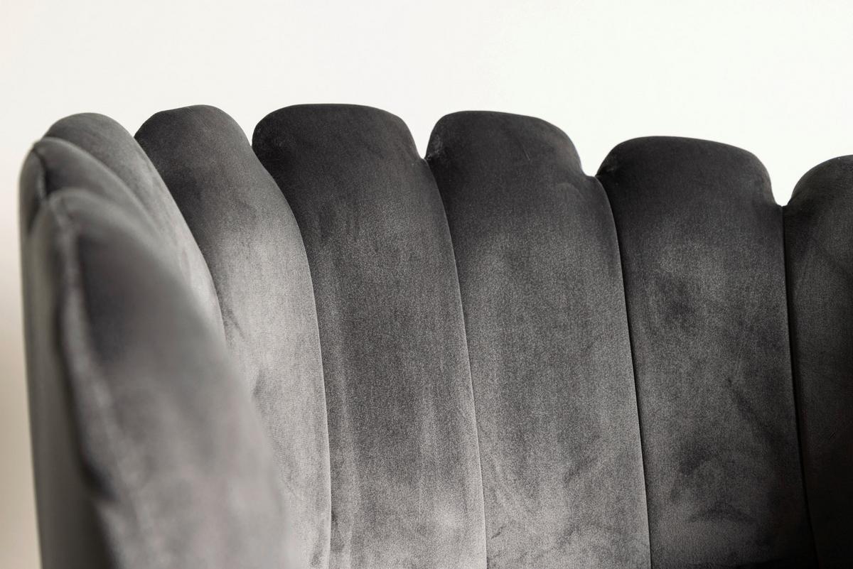 Stuhl Limhamn - Grau, Design, Textil/Metall (61/76.56/54cm) - Livetastic