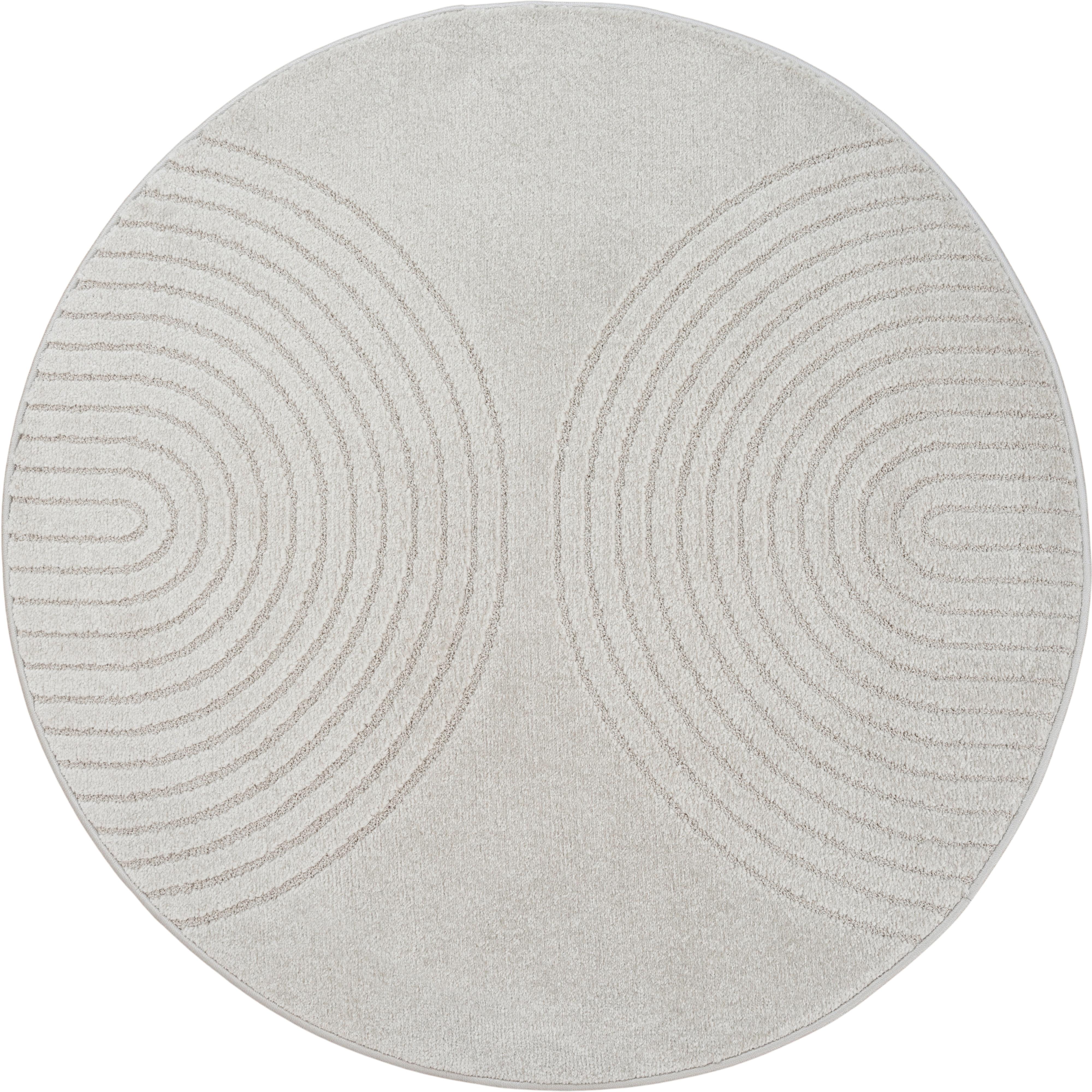 Webteppich Eclipse Grau Ø Ca. 120cm - Grau, Basics, Textil (120cm)