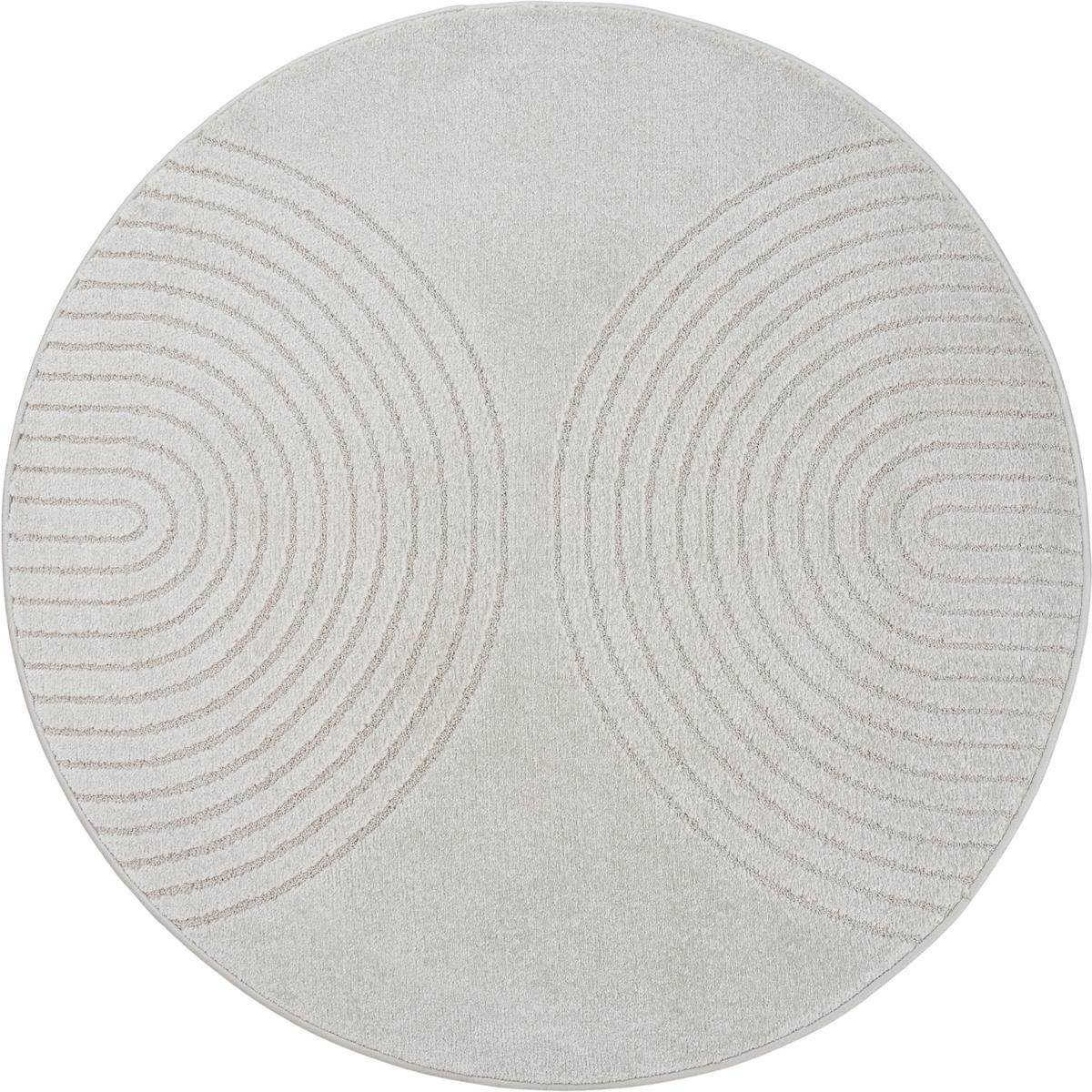 Webteppich Eclipse Grau Ø Ca. 120cm - Grau, Basics, Textil (120cm)