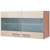 Küchenoberschrank Nepal 100 cm Kaschmir/Eiche 2 Drehtüren - Kaschmir/Sonoma Eiche, MODERN, Holzwerkstoff (100/54,8/32cm) - FlexWell